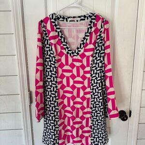 Alice & Trixie Black and Pink Patterned dress